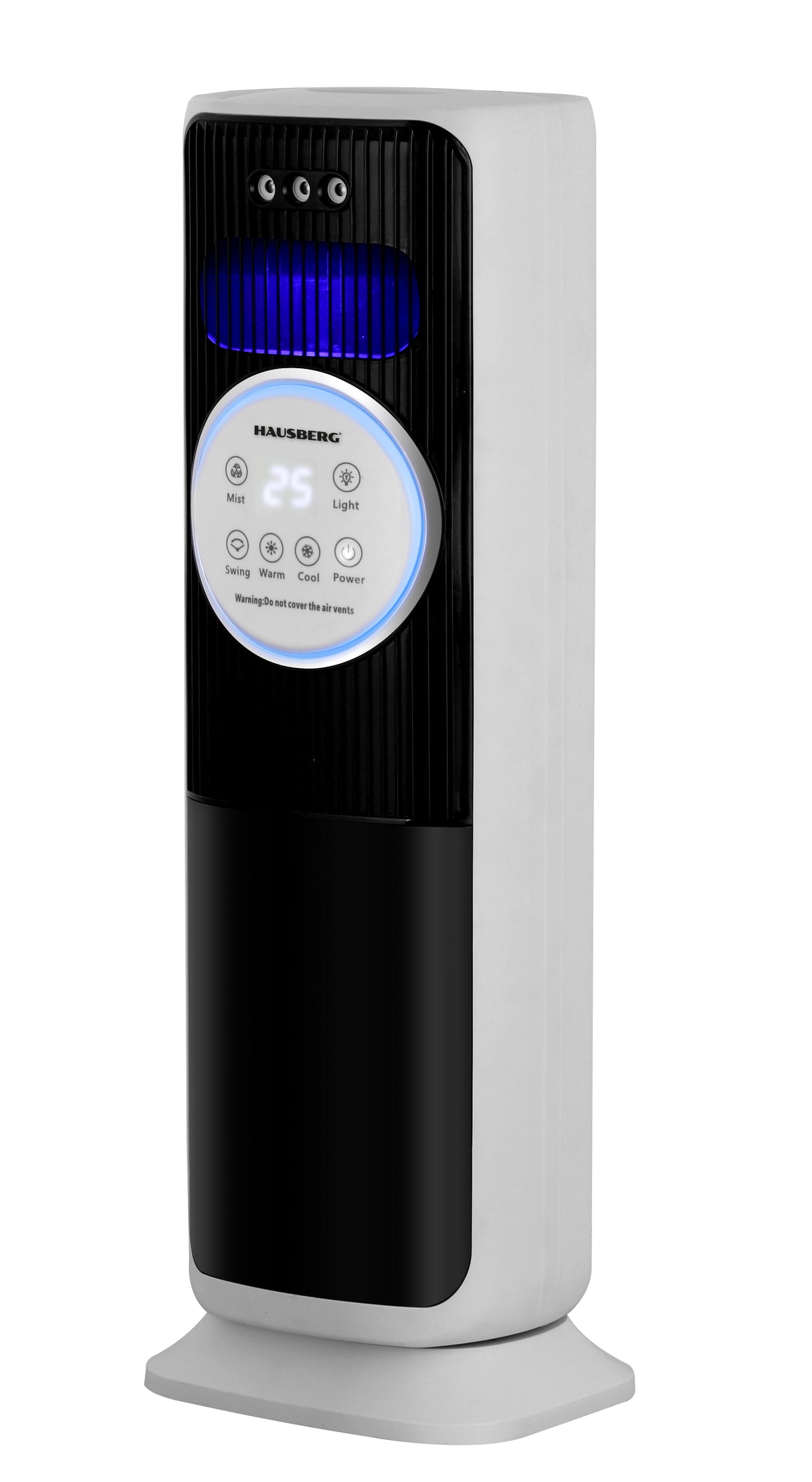 Radiator digital tip turn, cu ventilatie si efect de flacara, Hausberg HB-8233NG