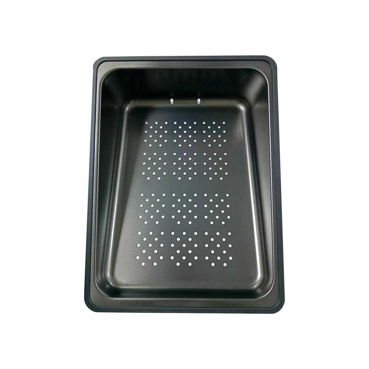 Set chiuveta multifunctionala HAUSBERG HBC-9955NG din otel inoxidabil, baterie dubla, cuva perforata fructe/legume, cuva universala cu dop scurgere, tocator, 750x460x220 mm, accesorii incluse, Negru