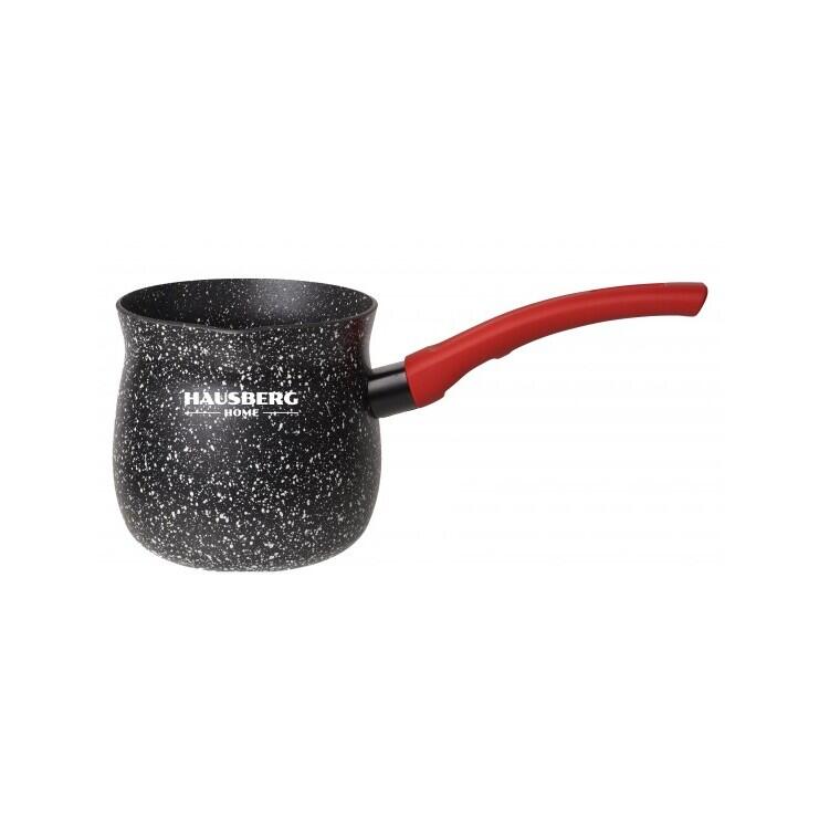 Set oale 8 piese HAUSBERG HB-H764, interior antiaderent marmorat, manere soft touch, capac sticla