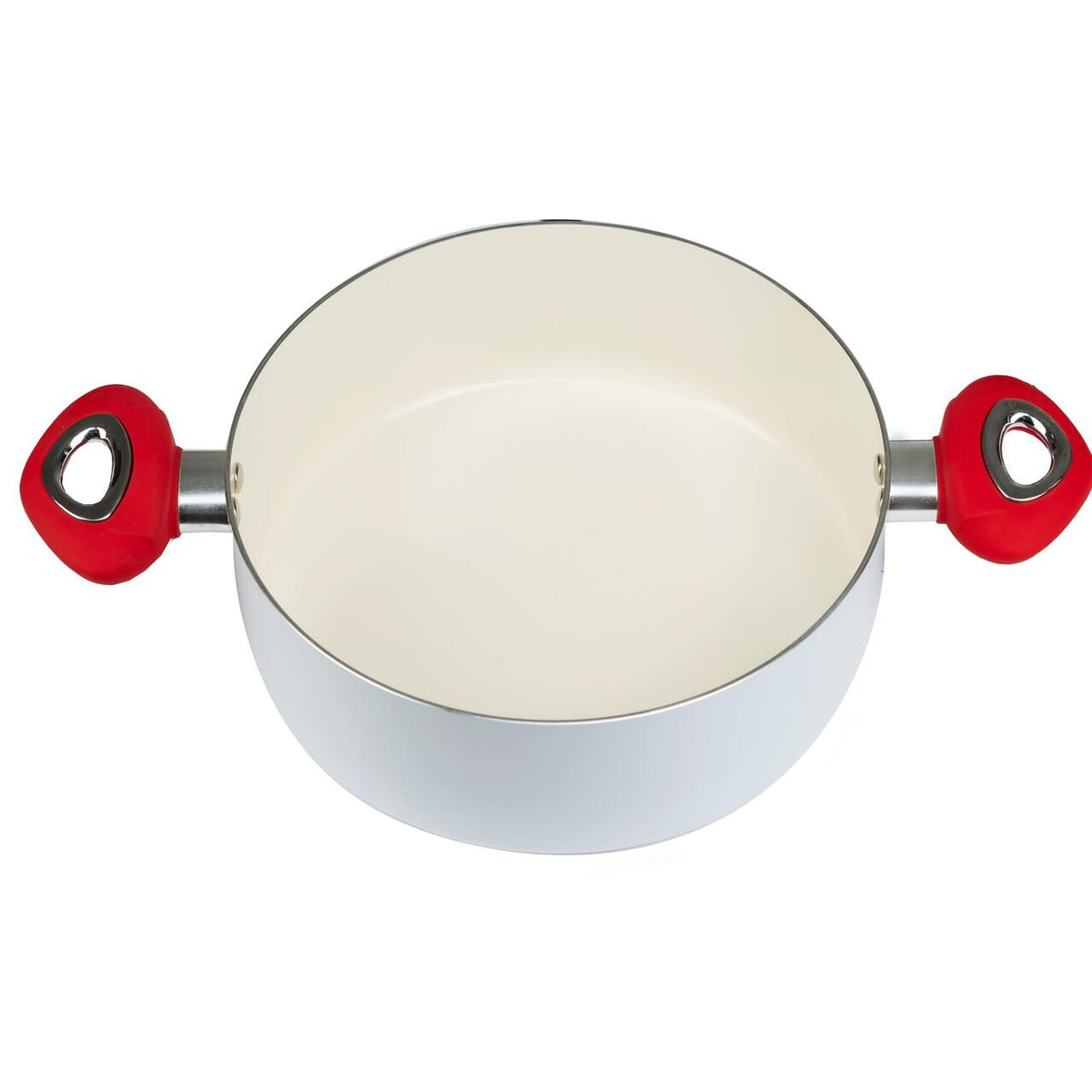 Oala ceramica cu capac HAUSBERG HB-H714AB, manere silicon, 4L, 24x10.2 cm