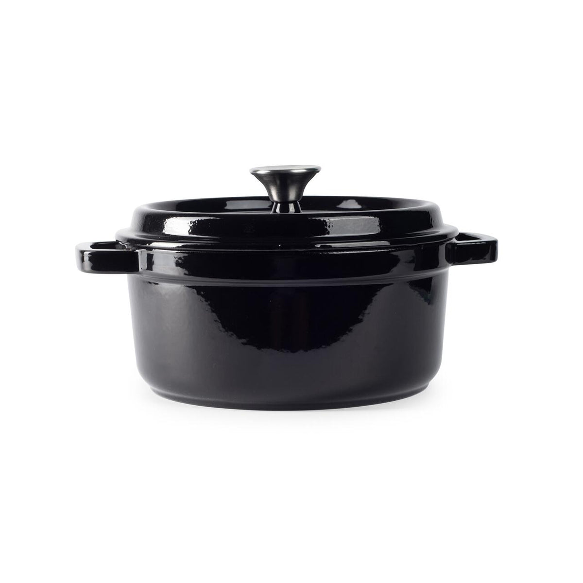 Oală din fontă emailată Hausberg HB-H742NG 22cm, 3L negru