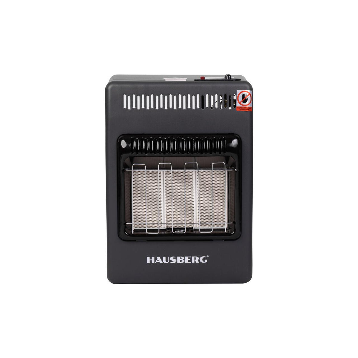 Mini Soba pe gaz GPL HAUSBERG HB-1023NG, aprindere piezo-electrica, 3 placi de incalzire ceramic putere totala 4.2kW, sistem de oprire automata a gazului