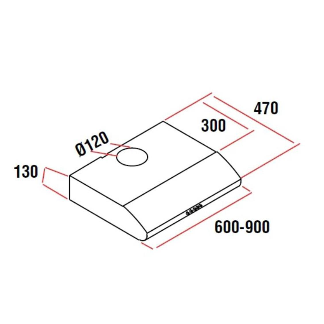 Hota traditionala Hausberg HB-1210AB, Putere de absorbtie 280 m3/h, 1 motor, 60 cm, Alb