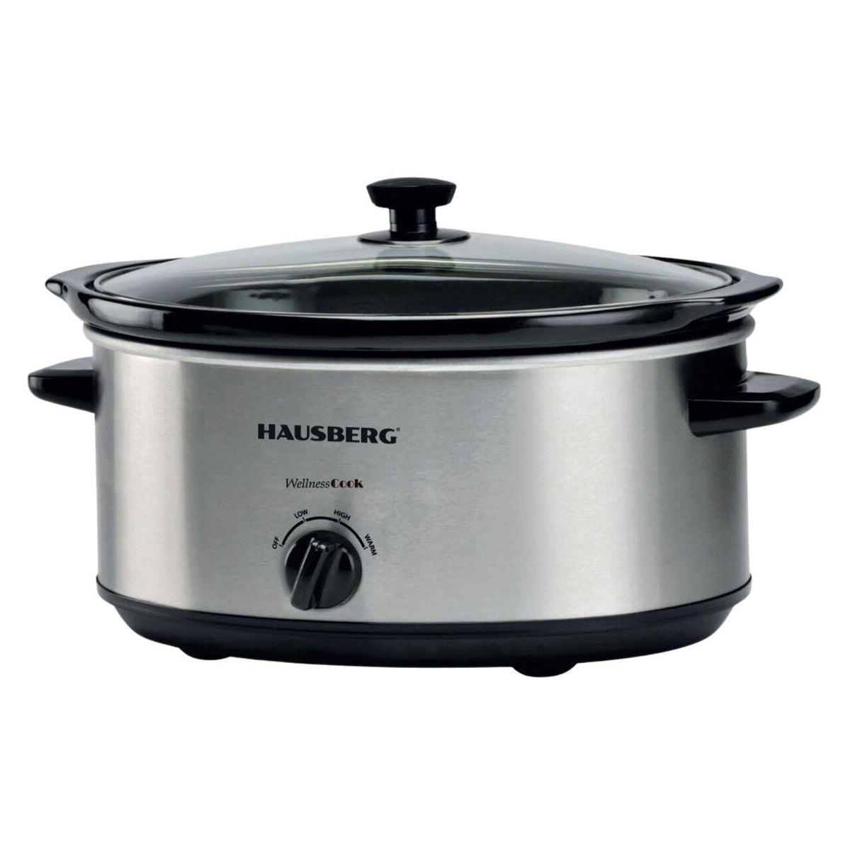 Oala electrica Hausberg HB-1301, Capac sticla termorezistenta ,Putere 200W, Capacitate 6.5L