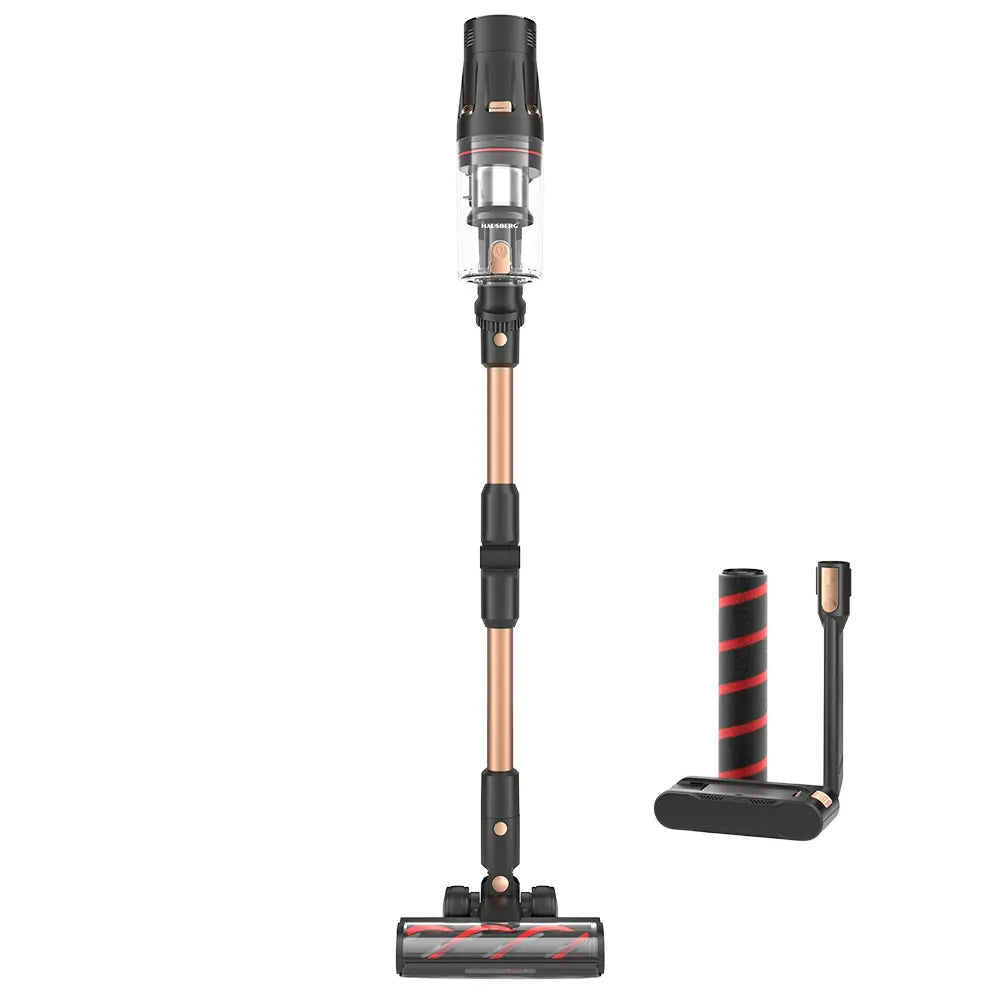 Aspirator vertical digital cu acumulator HAUSBERG HB2020AU, 500W BLDC, 34 kPa, senzor praf, ecran LED, 2 in 1
