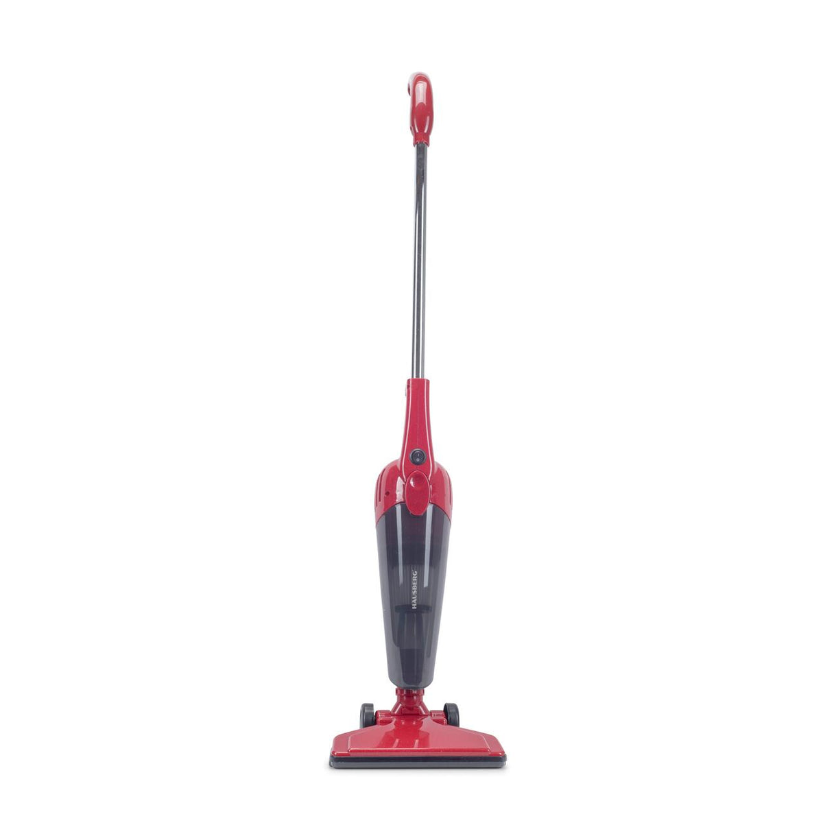Aspirator vertical 2 in 1 HAUSBERG HB-2025RS, fara sac, aspirare uscata, filtru Hepa, 0.5 L, 600W, Rosu