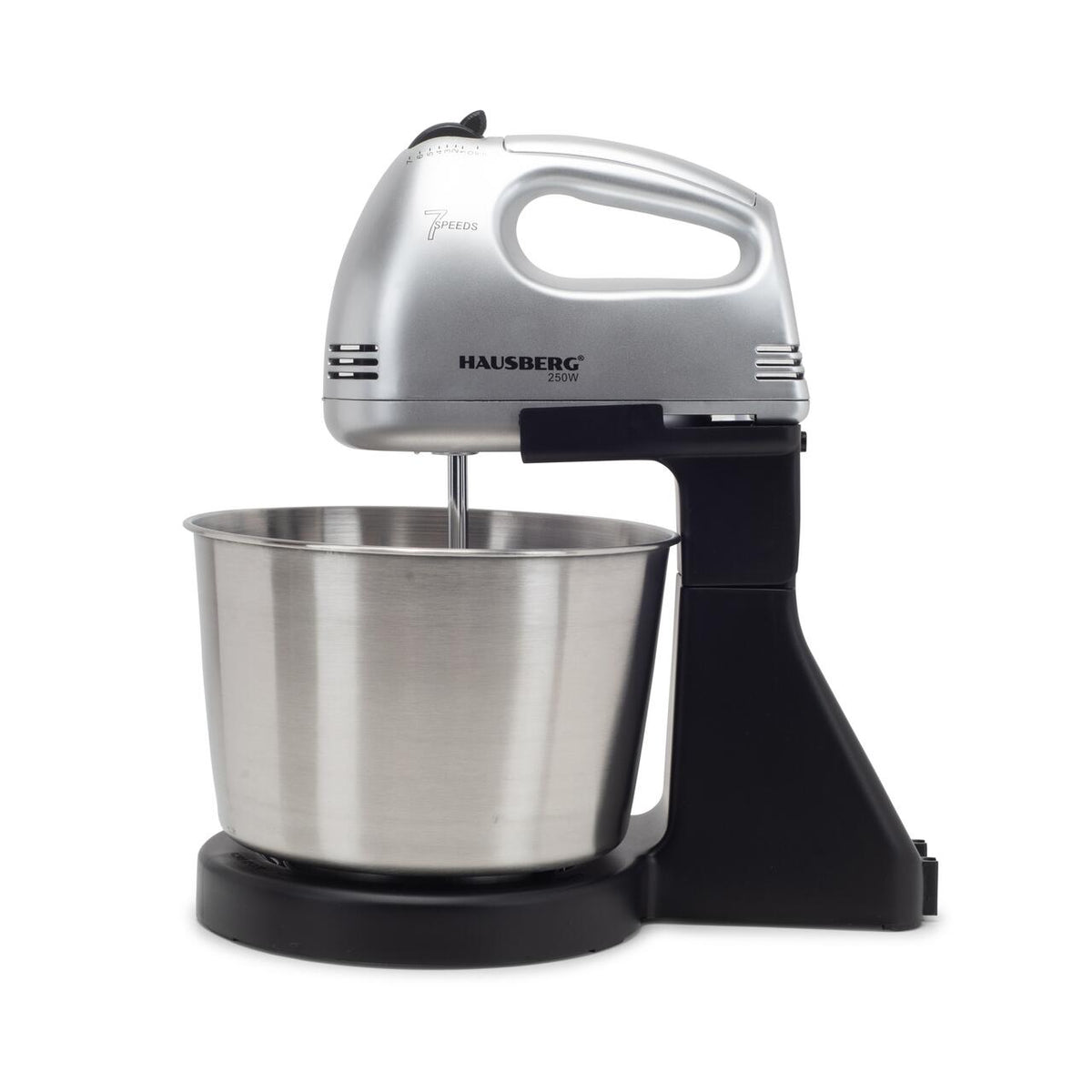 Mixer Cu Bol HAUSBERG HB-3551NG, 7 viteze, putere 250W, BOL DIN INOX DE 2L