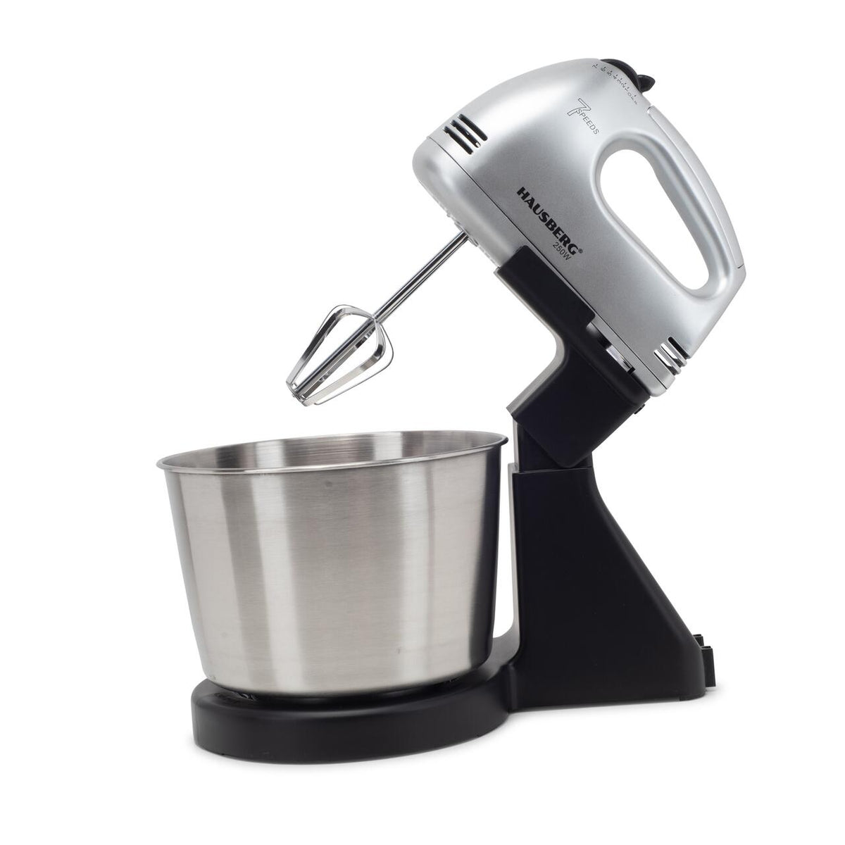 Mixer Cu Bol HAUSBERG HB-3551NG, 7 viteze, putere 250W, BOL DIN INOX DE 2L