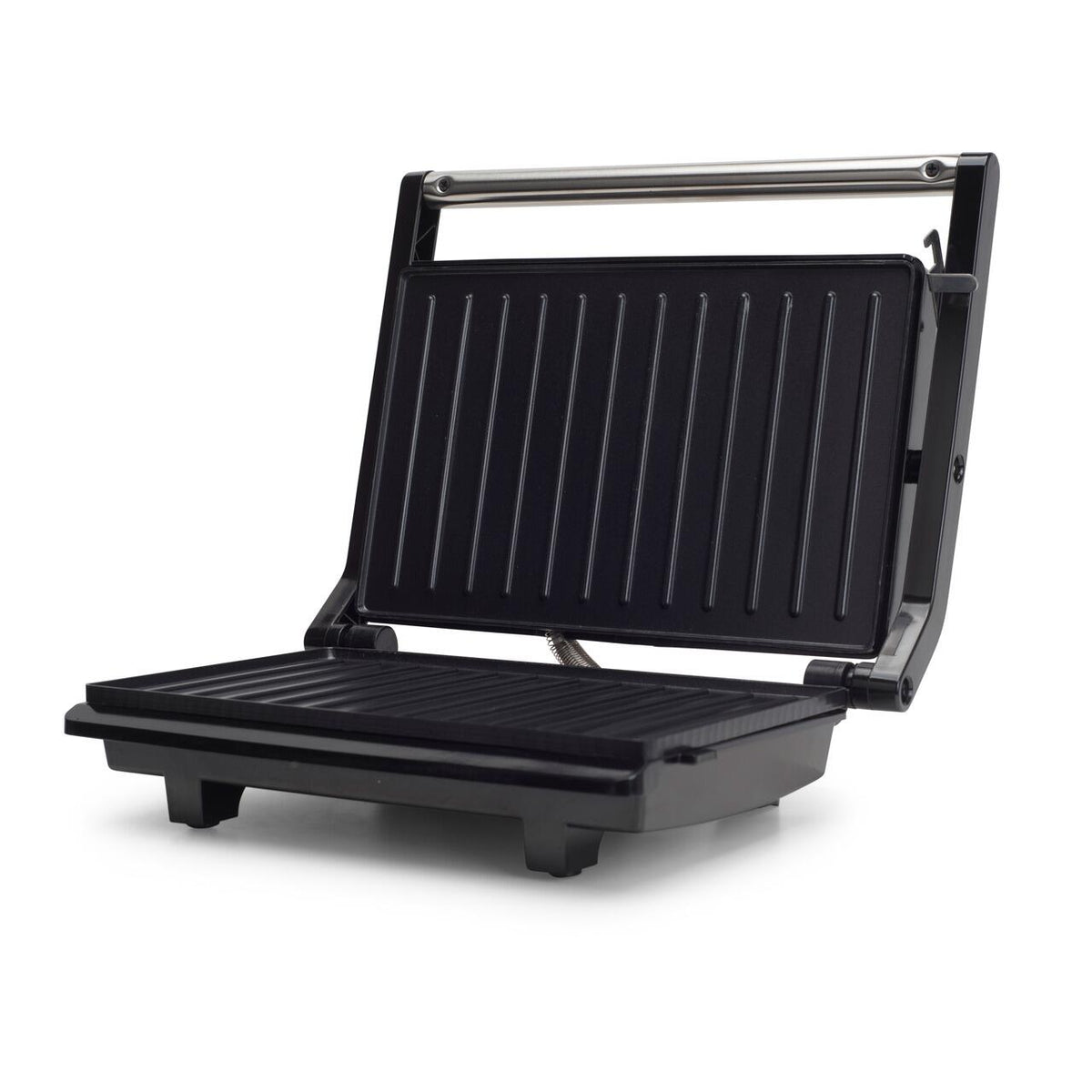 Sandwich maker & grill HAUSBERG HB-539IN, 1100-1300W, Termostat reglabil, Placi acoperite cu granit, Corp din Inox