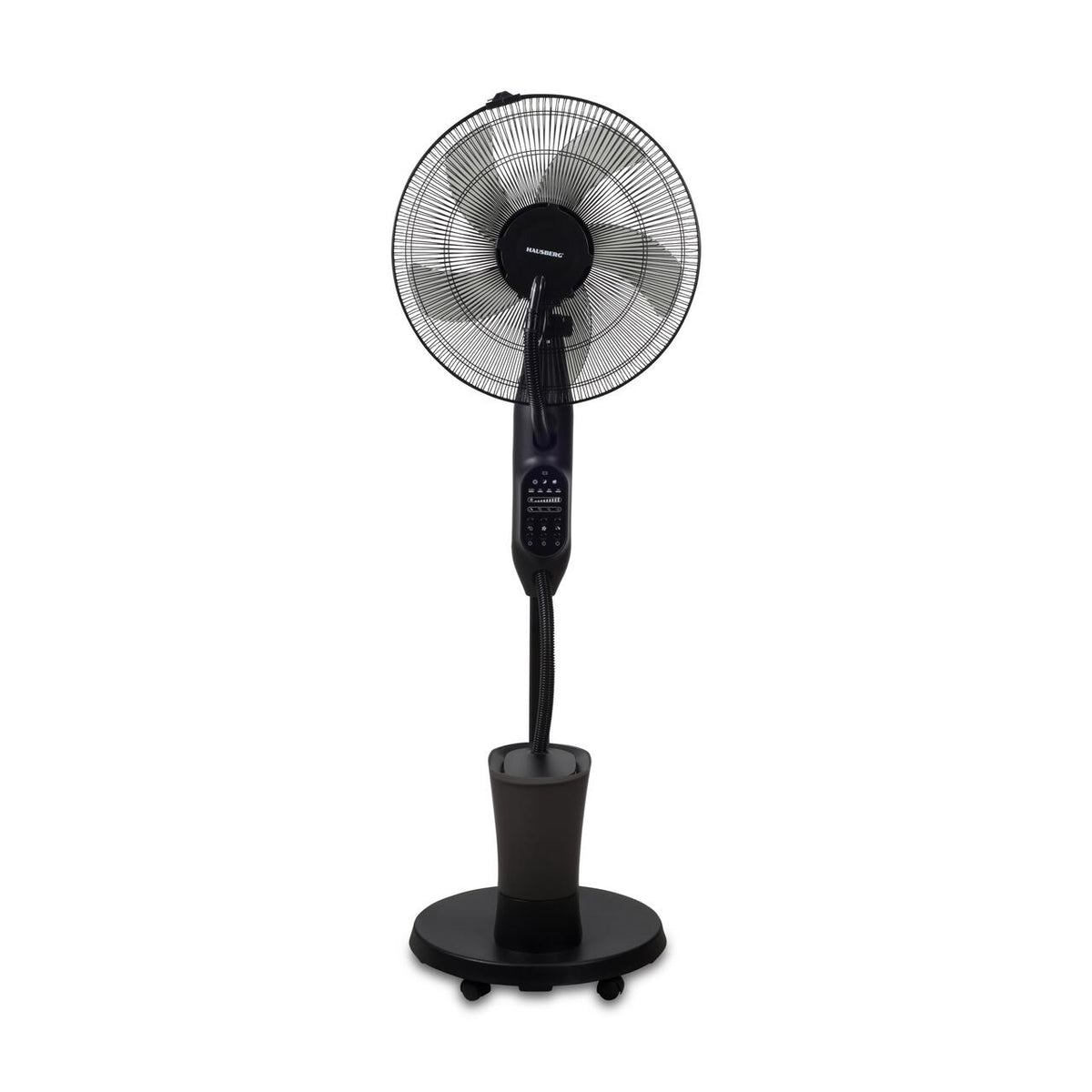 Ventilator umidificator HAUSBERG HB-5601NG, 75W, 16 inch, 3 viteze, timer 7.5h, rezervor 2.8L, LCD, telecomanda