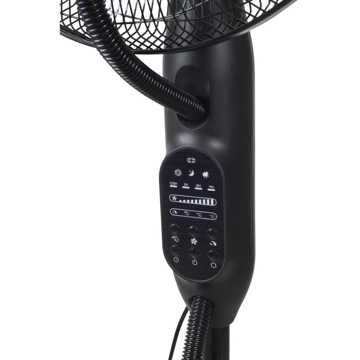 Ventilator umidificator HAUSBERG HB-5601NG, 75W, 16 inch, 3 viteze, timer 7.5h, rezervor 2.8L, LCD, telecomanda