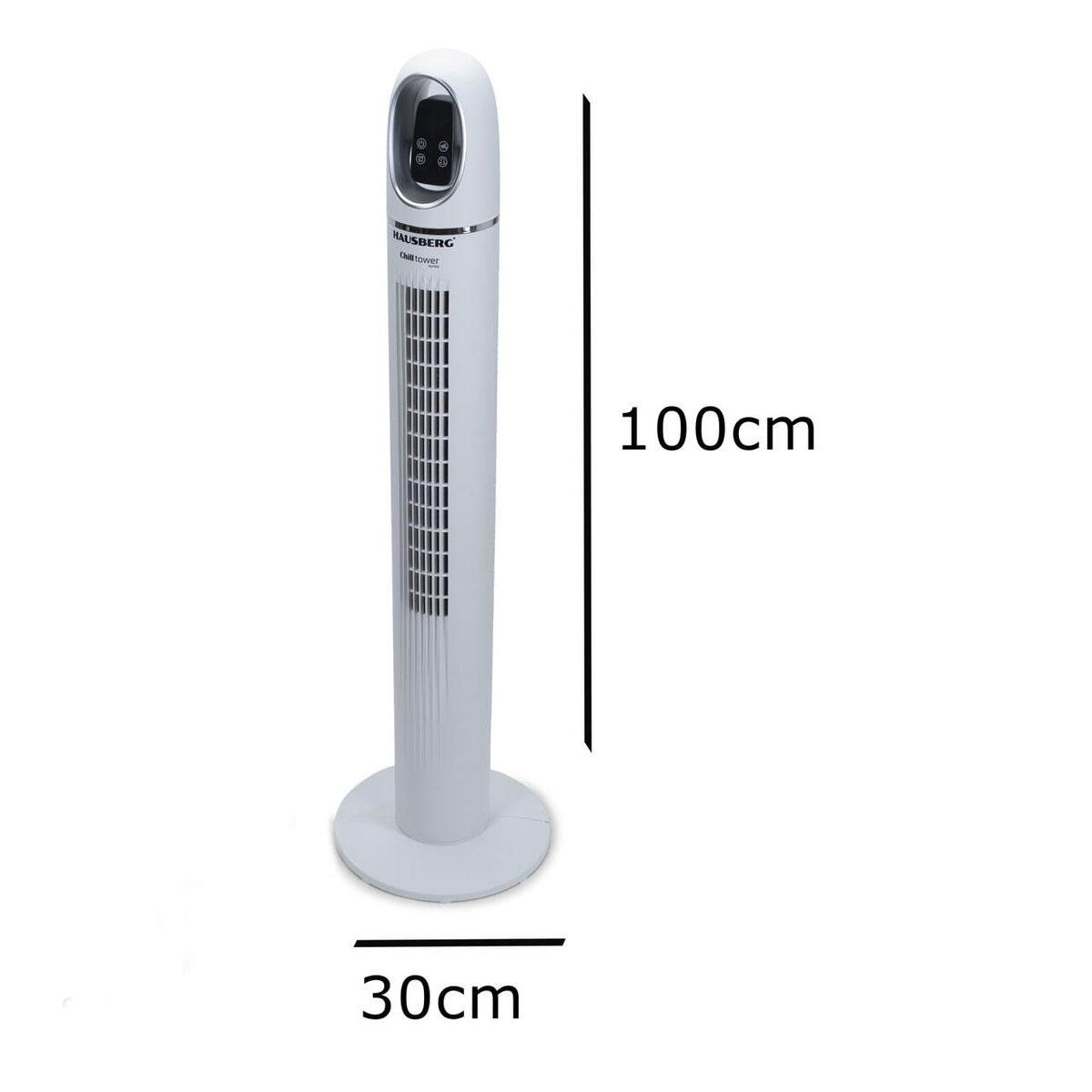 Ventilator turn digital HAUSBERG HB-5958AB, 55W, 45 inch, 3 viteze, temporizator 24h, LED, oscilatie, telecomanda