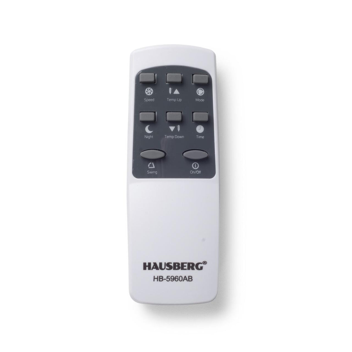 Racitor de aer portabil Hausberg HB-5962AB, 65–80W, rezervor 7.8L, 3 viteze, oscilatie 60°, pachet gheata inclus, alb