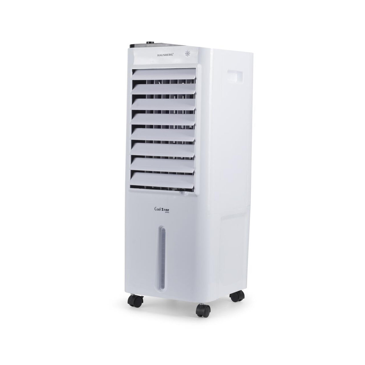 Racitor de aer portabil HAUSBERG HB-5963AB, 55-80W, rezervor 12L, 3 viteze, functie Turbo, oscilatie 60°, control mecanic