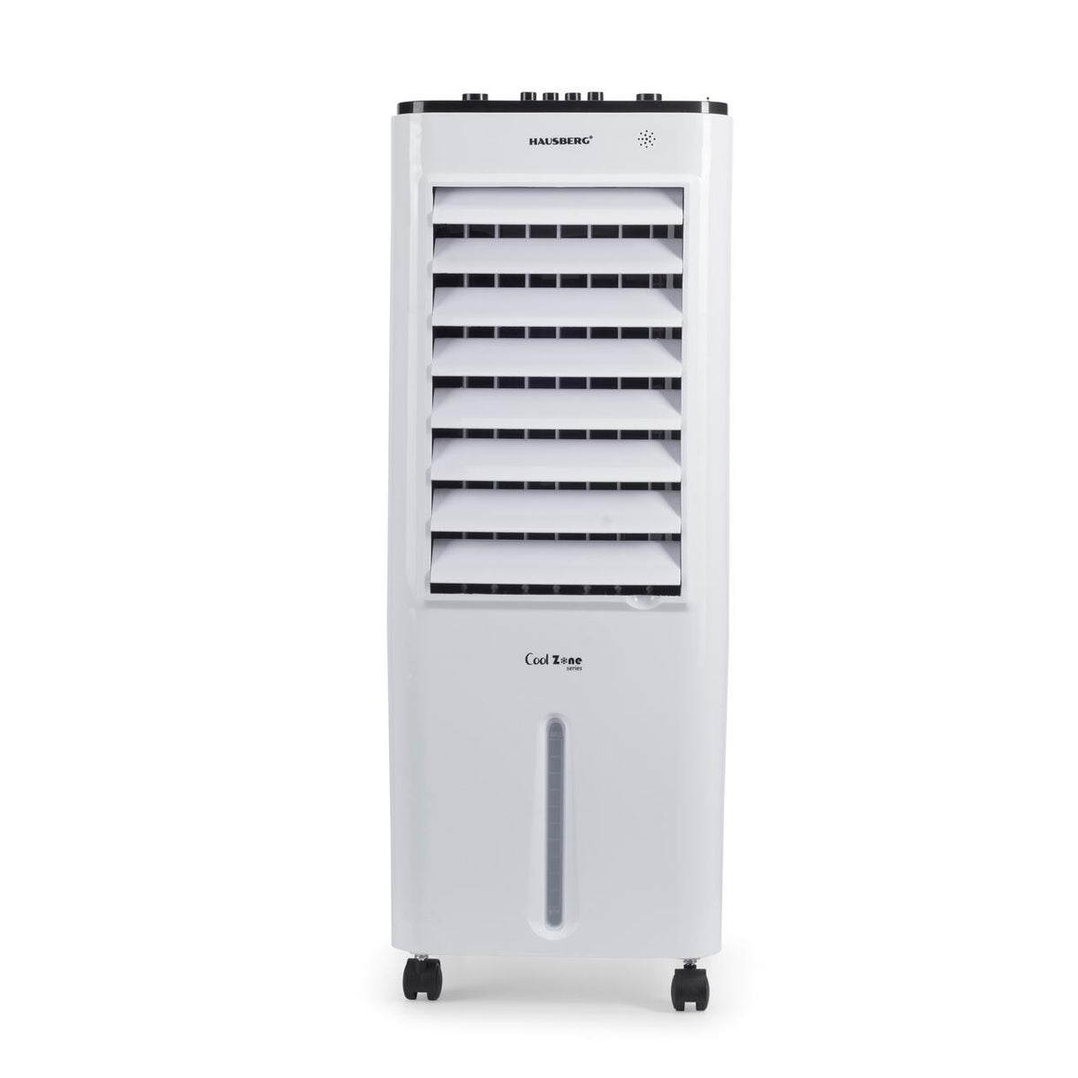Racitor de aer portabil HAUSBERG HB-5963AB, 55-80W, rezervor 12L, 3 viteze, functie Turbo, oscilatie 60°, control mecanic