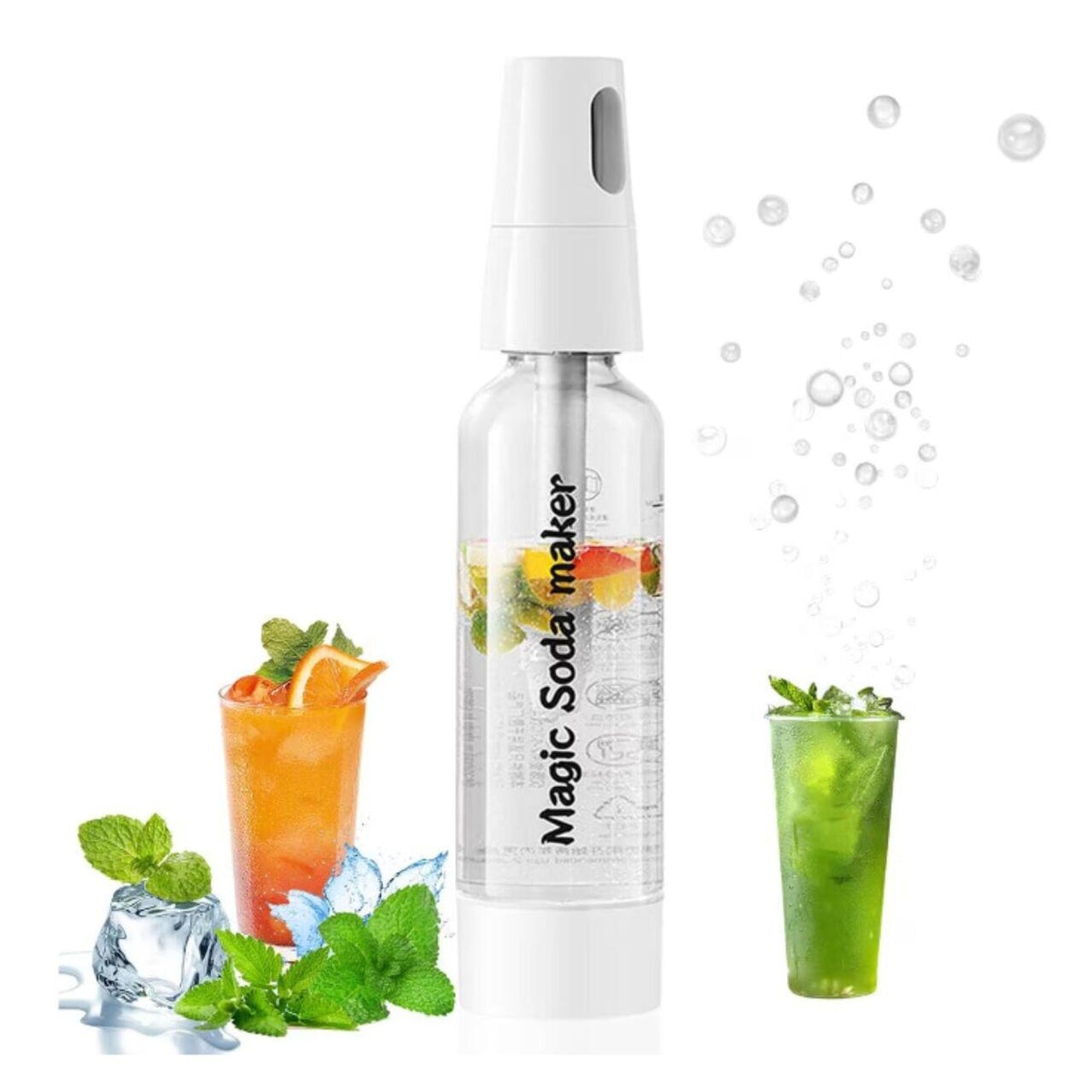 Aparat preparare Sifon HAUSBERG HB-6042AB, Recipient 1L, Eco-Friendly, Alb
