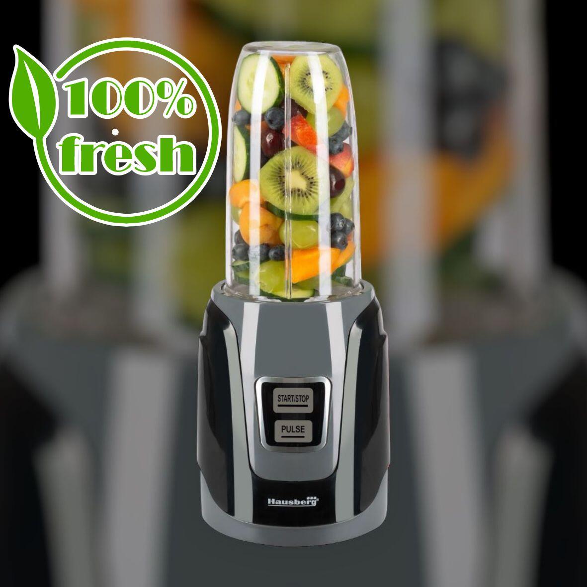Blender Hausberg HB-7675NG Negru,Putere 1000W, Capacitate 1000ml, motor de cupru