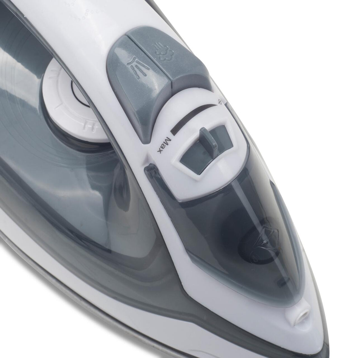 Fier de calcat Hausberg HB-7807VR, talpa ceramica, jet de abur 12g/min, abur pe verticala 25g/min, sistem antipicurare, sistem autocuratare, 2200W