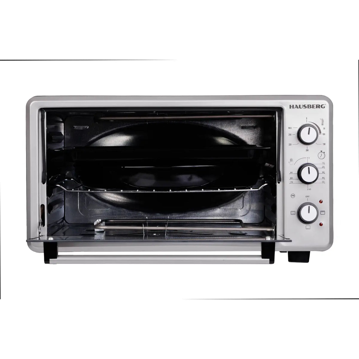 Cuptor Electric Hausberg HB-8000P capacitate 48 Litri, putere 1800W, Temperatura maxima 230 grade, timer prevazut cu alarma sonora