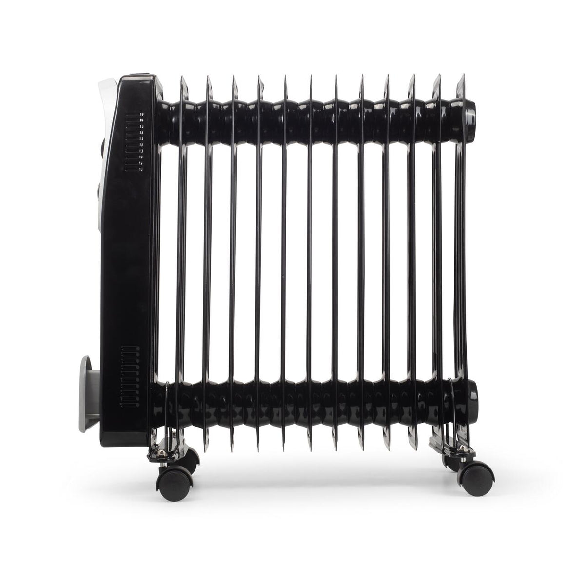 Calorifer electric HAUSBERG HB-8913NG, 2500 W, 13 elementi, 3 trepte de putere, Termostat reglabil, Protectie supra-incalzire, Protectie anti-rasturnare, Indicator luminos