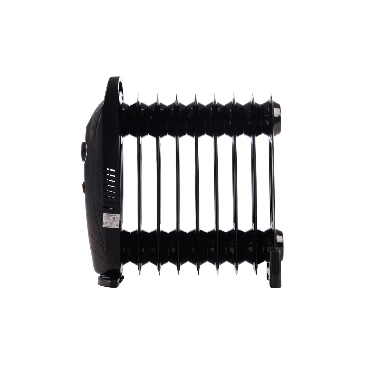 Calorifer electric cu ulei HAUSBERG HB-8945, o singura treapta de incalzire, 1000-1200 W, 9 elementi 110 mm x 330 mm, termostat reglabil, maner si rotite pentru o deplasare facila, indicator luminos functionare