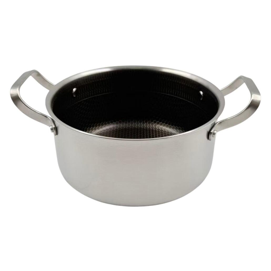 Oală Inox 3-Ply Hausberg HB-HLUX775, 24 cm, 5.1L, Structură Fagure (Honeycomb), Antiaderentă, Toate Plitele