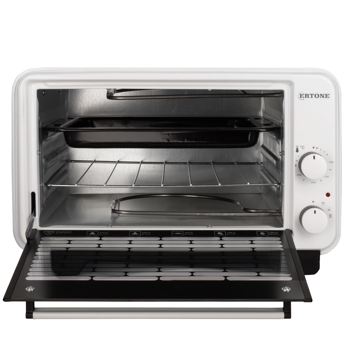 Cuptor electric Ertone MN9135AB, 36L, 1420W, Inaltime reglabila, 2 Tavi, Alb