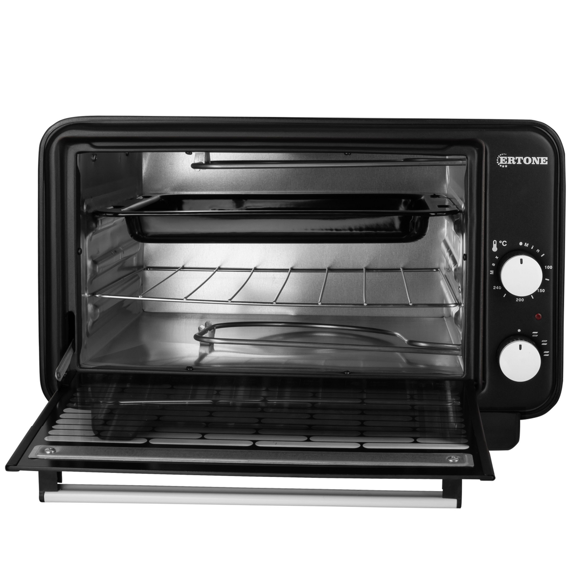 Cuptor electric Ertone MN9135NG, 36L, 1420W, Termostat, 2 Tavi, Negru