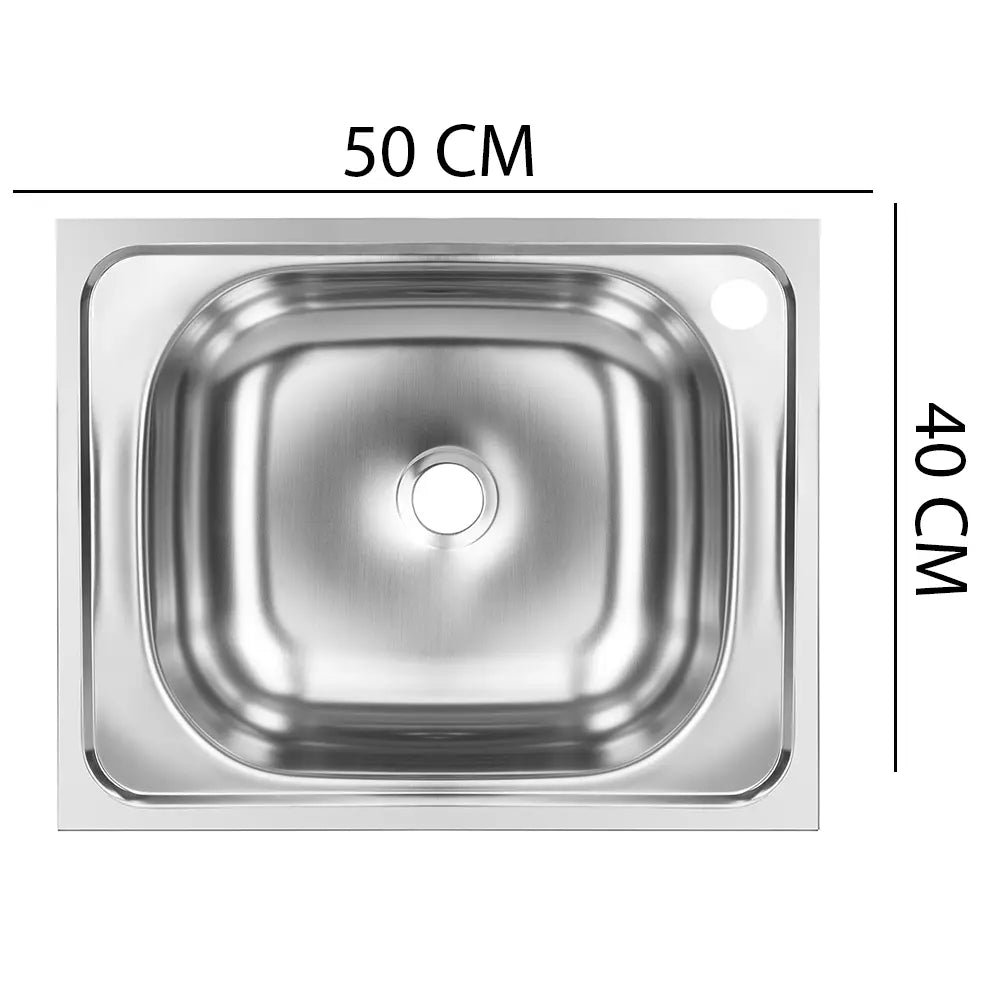 Chiuveta bucatarie pentru blat SANITEC N-205, 50x40 cm, Inox satin