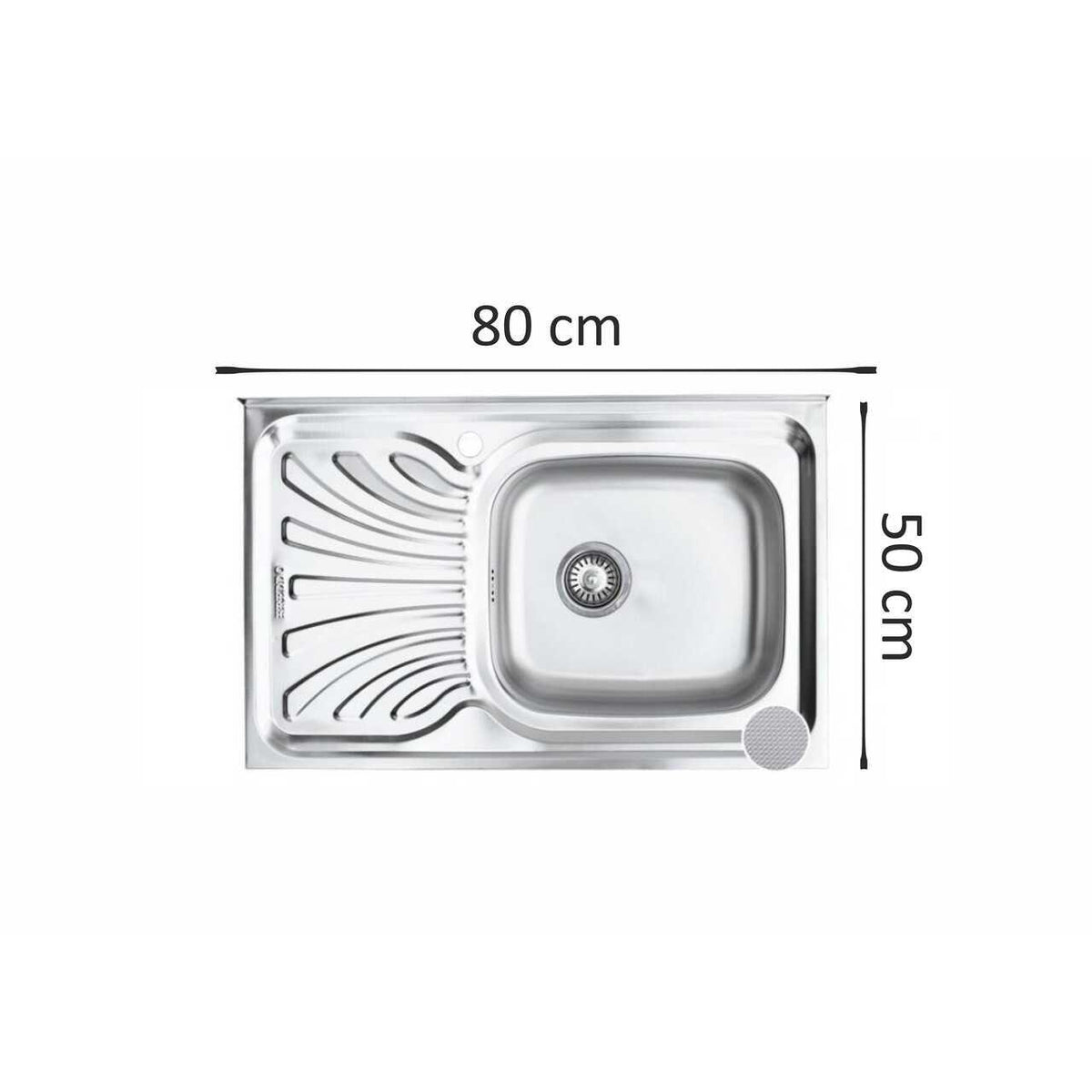 Chiuveta Freddo SN9001D, pentru masca, cuva dreapta, anticalcar, 80x50cm, Inox