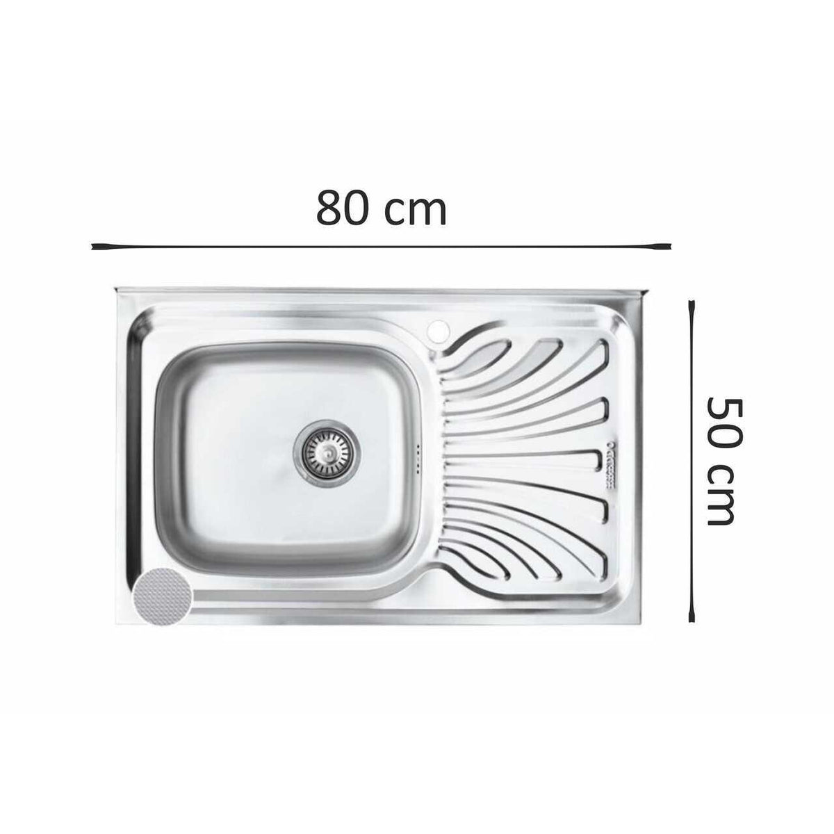 Chiuveta Freddo SN9001S, pentru masca, cuva stanga, anticalcar, 80x50cm, Inox