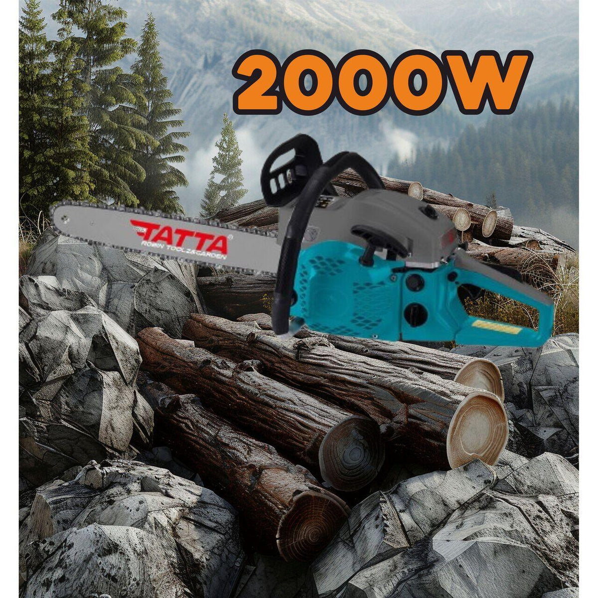 Drujba benzina profesionala TATTA TD 5200 BL, 2.95 CP, 9000 RPM