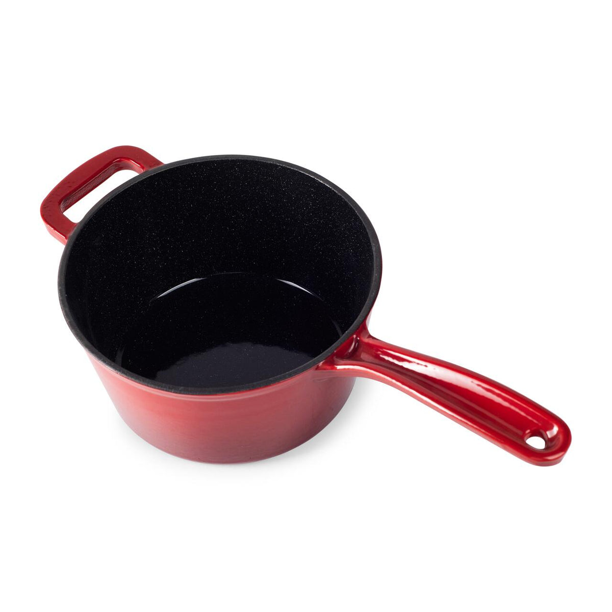 Cratiță din Fontă Emailată cu Capac Hausberg HB-H751RS, 19cm, 1.9L, Compatibilă Inducție și Cuptor