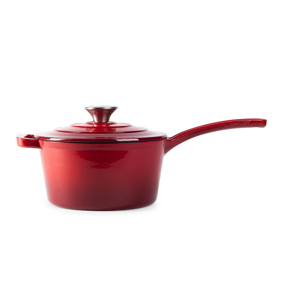 Cratiță din Fontă Emailată cu Capac Hausberg HB-H751RS, 19cm, 1.9L, Compatibilă Inducție și Cuptor