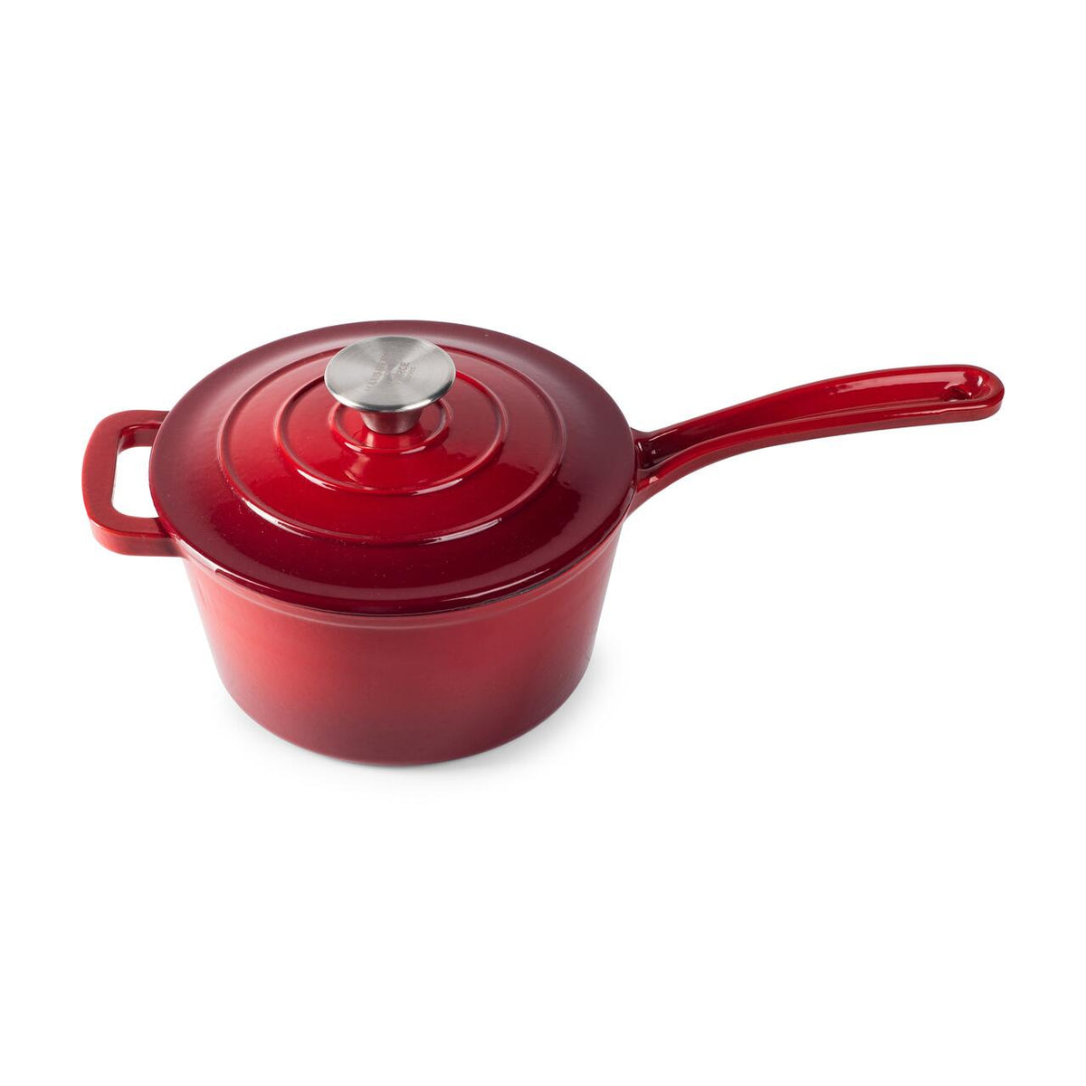 Cratiță din Fontă Emailată cu Capac Hausberg HB-H751RS, 19cm, 1.9L, Compatibilă Inducție și Cuptor