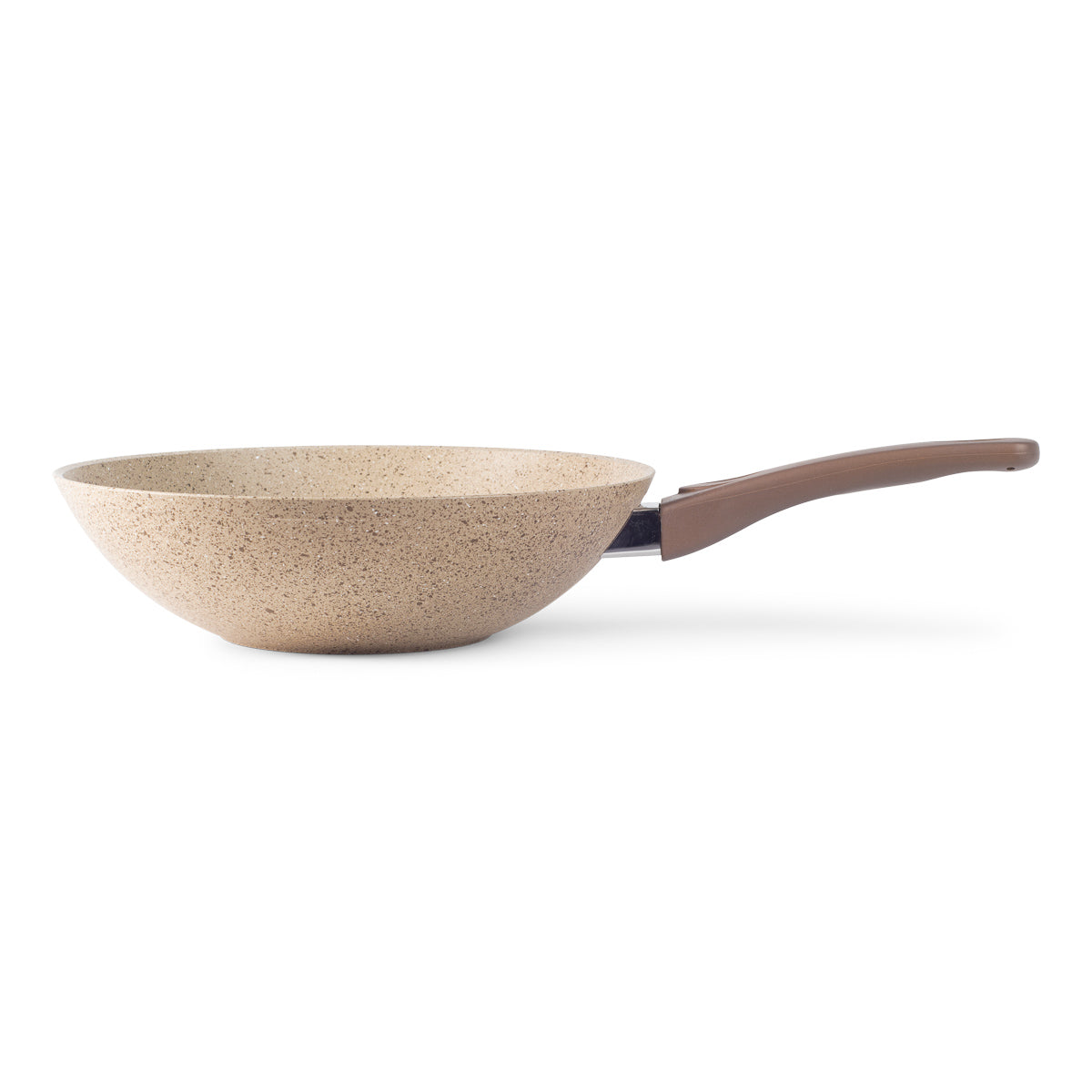Tigaie profesionala Wok HAUSBERG HB-H1550, 28cm, 3.2L, piatra de granit din aluminiu presat