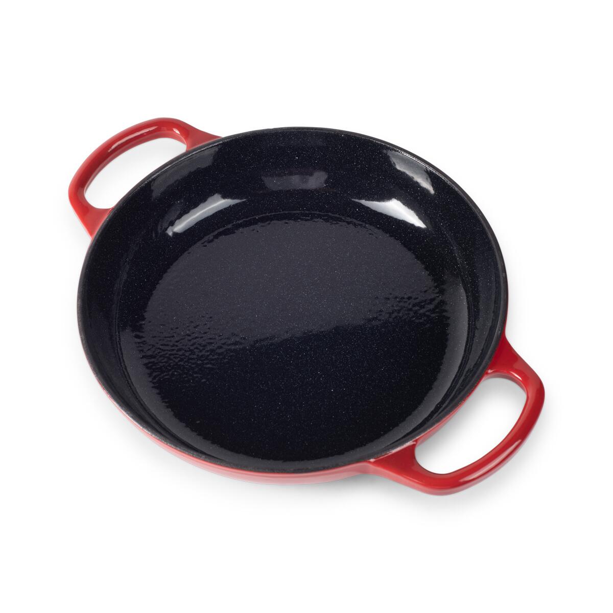 Oală Ovală din Fontă Emailată cu Capac Hausberg HB-H753RS, 26cm, 2L, Compatibilă Inducție și Cuptor, Finisaj Email Dublu