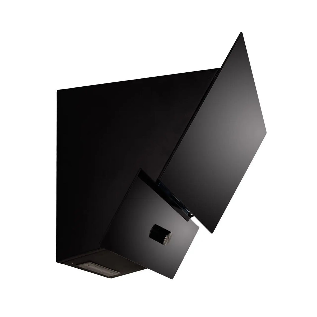 Hota Incorporabila decorativa Hausberg HB-2285NG, 163W , Filtru aluminiu, Putere de absorbtie maxim 650 m3/h, 60 cm, Negru
