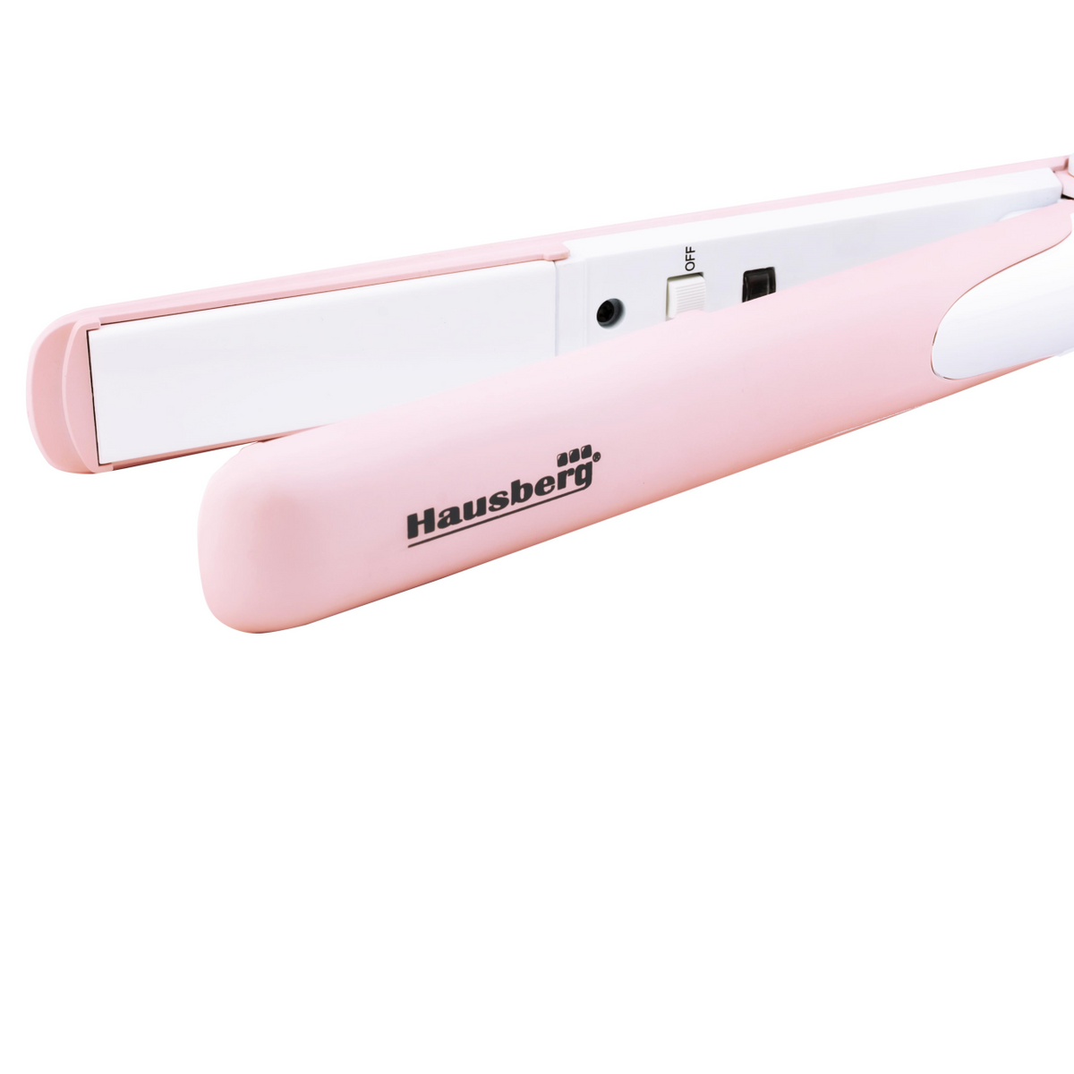 Placă de îndreptat părul Profesională Hausberg HB-32, 30W, Încălzire 15s, Tehnologie PTC, Finisaj Sheer Glide, Roz
