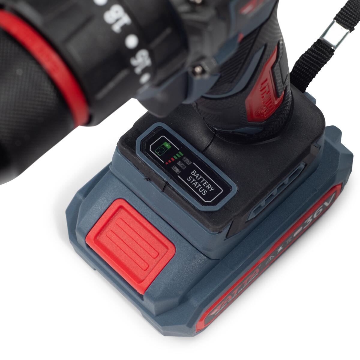 Mașină de Găurit Electrică Tatta TD5320, 21V, 1300W, 30 Nm, 0-3000 RPM, Mandrină 10 mm, Include 2 Baterii