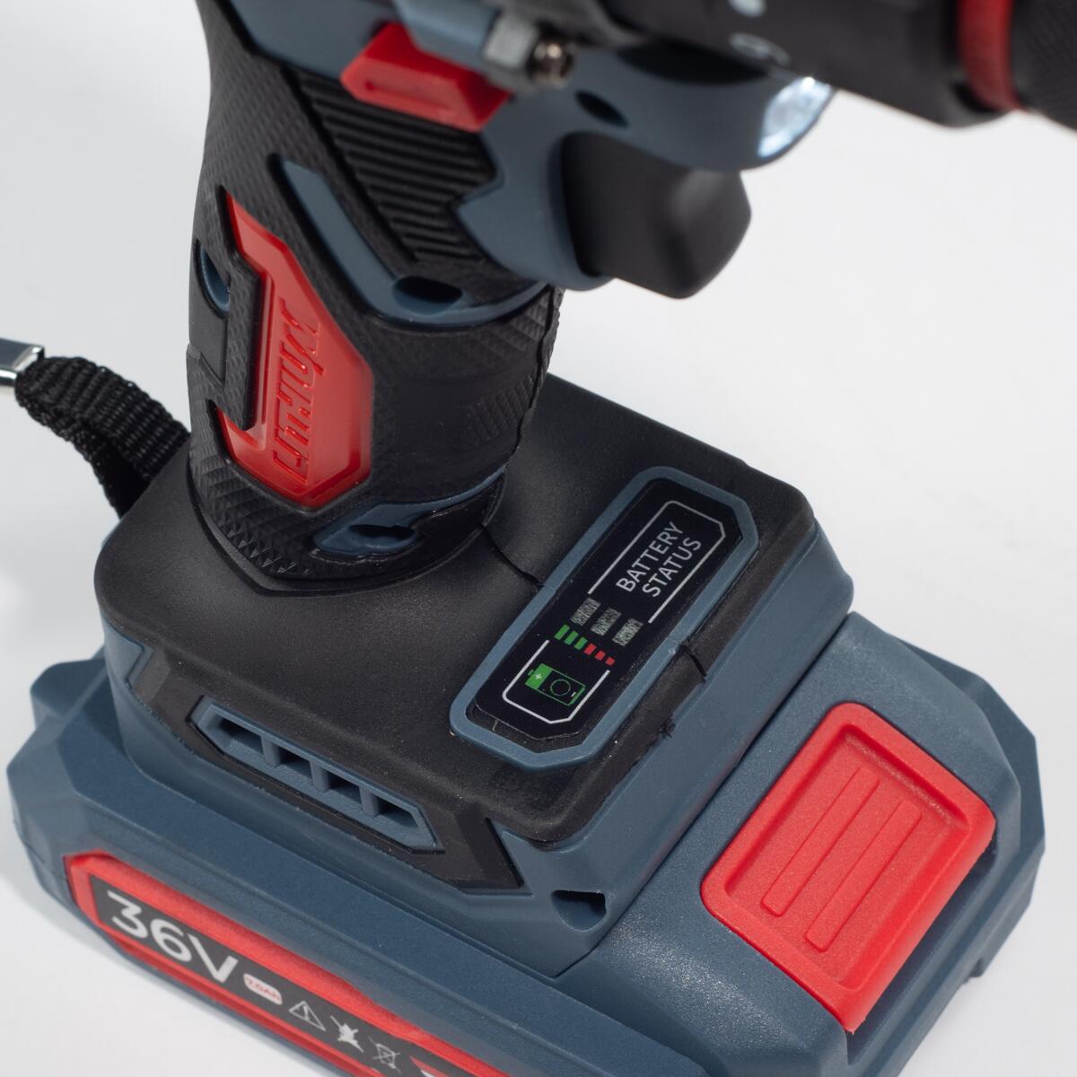 Mașină de Găurit Electrică Tatta TD5320, 21V, 1300W, 30 Nm, 0-3000 RPM, Mandrină 10 mm, Include 2 Baterii