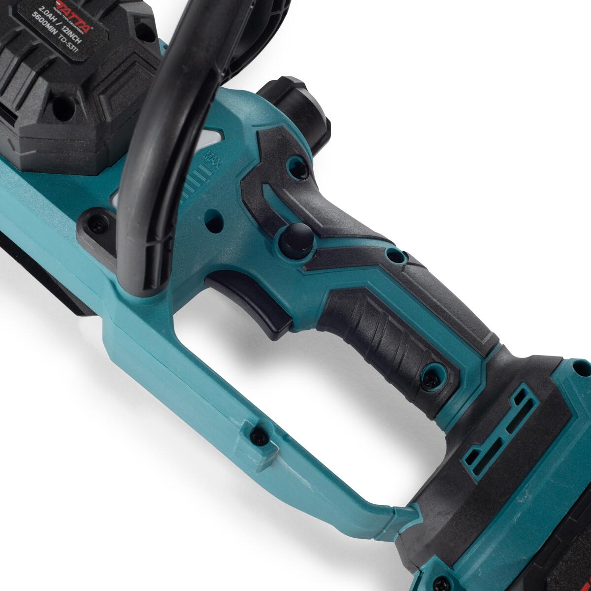 Fierăstrău cu Lanț și Acumulator Tatta TD-5311, Motor Brushless 1000W, 21V, 6000 RPM, Lame 12" (30cm), Baterie Li-Ion 2.0Ah cu 10 Celule